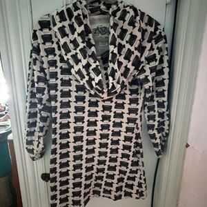 Effie's Heart Monochrome Graphic Typewriter Dress